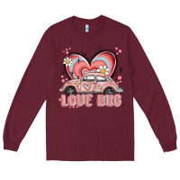 Burgundy love bug Long Sleeve Tee - MaliasSmallBusiness