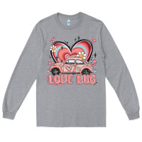 Heather Grey love bug Long Sleeve Tee - MaliasSmallBusiness