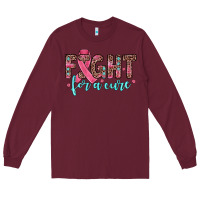 Burgundy fight for a cure Long Sleeve Tee - JahusDesignShop