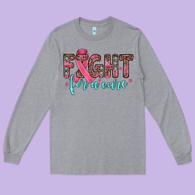 Fight For A Cure Long Sleeve Tee Designed By Jahusdesignshop
