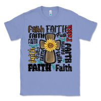 Colony Blue faith cross Classic Tee - MaliasSmallBusiness