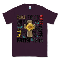 Plum faith cross Classic Tee - MaliasSmallBusiness