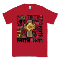 Red faith cross Classic Tee - MaliasSmallBusiness