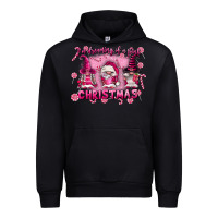 Black i'm dreaming of a pink christmas Urban Hoodie - FaDigitalArtStudio