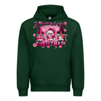 Forest Green i'm dreaming of a pink christmas Urban Hoodie - FaDigitalArtStudio