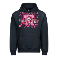 Navy i'm dreaming of a pink christmas Urban Hoodie - FaDigitalArtStudio
