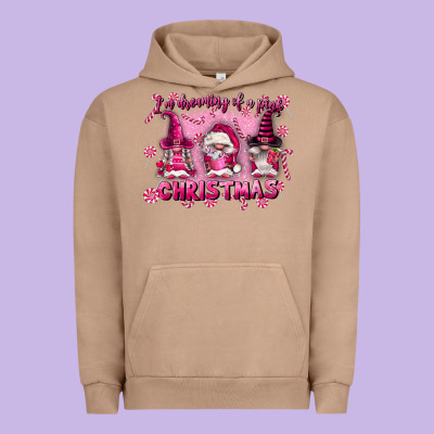 I'm Dreaming Of A Pink Christmas Urban Hoodie Designed By Fadigitalartstudio