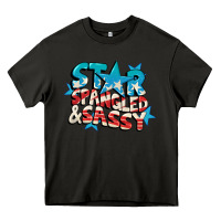 Asphalt Star spangled and sassy 4th of july Heavy Core Tee - CowGirlArtShop