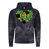 Cloud Black lucky heart shaped clover Vintage Hoodie - AdoDesignShop