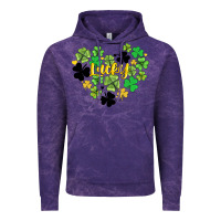 Cloud Purple lucky heart shaped clover Vintage Hoodie - AdoDesignShop