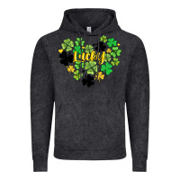 Vintage Black lucky heart shaped clover Vintage Hoodie - AdoDesignShop