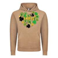 Vintage Coffee lucky heart shaped clover Vintage Hoodie - AdoDesignShop