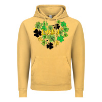 Vintage Mustard lucky heart shaped clover Vintage Hoodie - AdoDesignShop