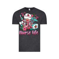 Vintage Black nurse gnomies nurse  life spring Vintage Tee - BarkalooDesign