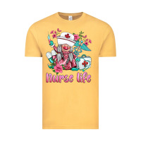 Vintage Mustard nurse gnomies nurse  life spring Vintage Tee - BarkalooDesign