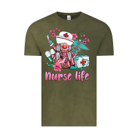 Vintage Olive nurse gnomies nurse  life spring Vintage Tee - BarkalooDesign