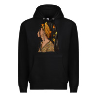 Black Fall afro woman Premium Hoodie - NancyCooperArtShop