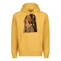 Mustard Fall afro woman Premium Hoodie - NancyCooperArtShop
