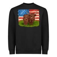 Black American cows Heavyweight Sweatshirt - MaliasSmallBusiness