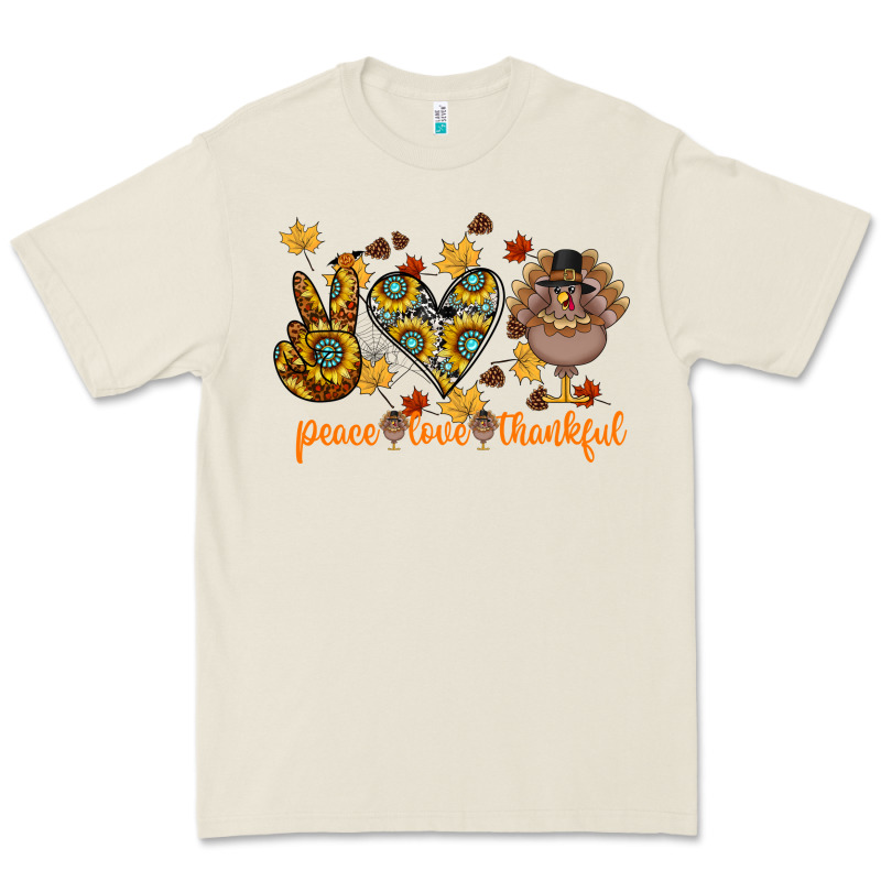 Peace Love Thankful Premium Tee by CowhideDigitalArt | Teevron