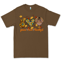Cacao Peace Love Thankful Premium Tee - CowhideDigitalArt