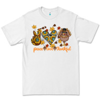 White Peace Love Thankful Premium Tee - CowhideDigitalArt