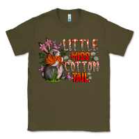 Army Green Little Miss Cotton Tail Classic Tee - CowhideDigitalArt