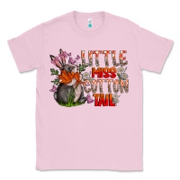 Bubblegum Pink Little Miss Cotton Tail Classic Tee - CowhideDigitalArt