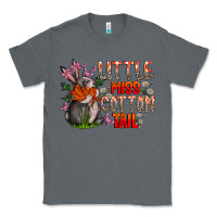 Charcoal Heather Little Miss Cotton Tail Classic Tee - CowhideDigitalArt