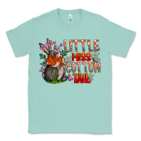 Seafoam Little Miss Cotton Tail Classic Tee - CowhideDigitalArt