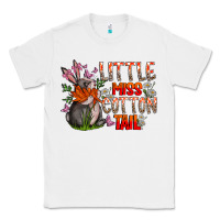 White Little Miss Cotton Tail Classic Tee - CowhideDigitalArt
