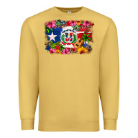 Antique Gold Dominican Republic and Puerto Rico Flag Premium Sweatshirt - texasbilliewilder