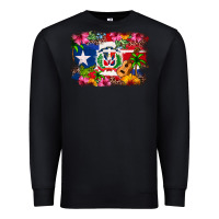 Black Dominican Republic and Puerto Rico Flag Premium Sweatshirt - texasbilliewilder