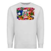 Dove Grey Dominican Republic and Puerto Rico Flag Premium Sweatshirt - texasbilliewilder