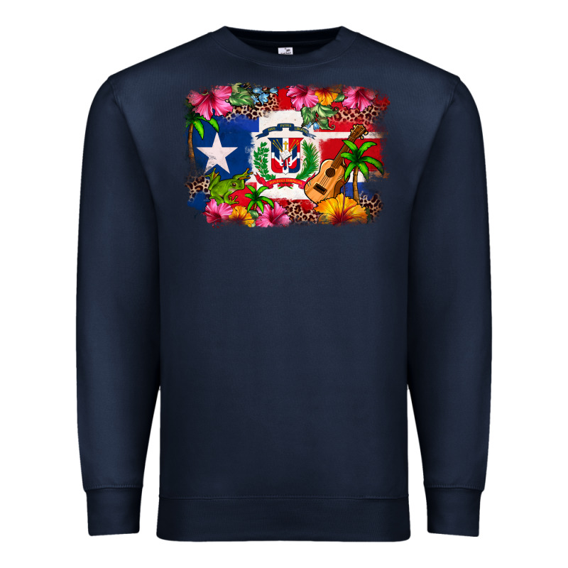 Dominican Republic And Puerto Rico Flag Premium Sweatshirt by texasbilliewilder | Teevron