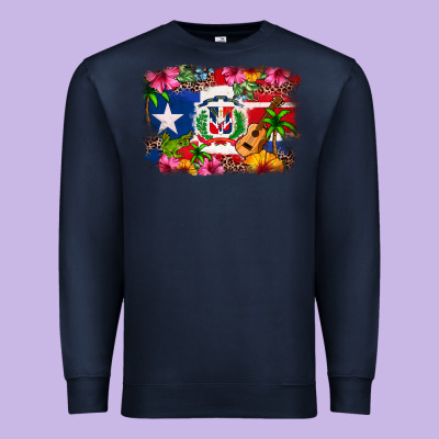 Dominican Republic And Puerto Rico Flag Premium Sweatshirt Designed By Texasbilliewilder