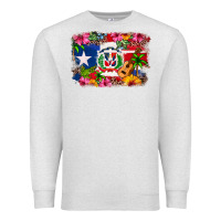 Oatmeal Heather Dominican Republic and Puerto Rico Flag Premium Sweatshirt - texasbilliewilder