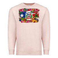Pale Pink Dominican Republic and Puerto Rico Flag Premium Sweatshirt - texasbilliewilder