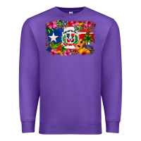 Purple Dominican Republic and Puerto Rico Flag Premium Sweatshirt - texasbilliewilder