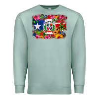 Seafoam Dominican Republic and Puerto Rico Flag Premium Sweatshirt - texasbilliewilder