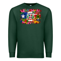 Sports Green Dominican Republic and Puerto Rico Flag Premium Sweatshirt - texasbilliewilder