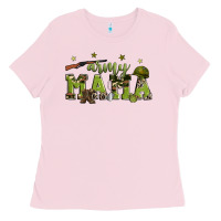 Bubblegum Pink army mama Ladies Tee - Zillion Design Studio