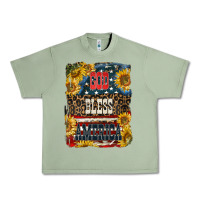 Oil Green Western God Bless America Urban Heavy Tee - LillyAllenDesigns