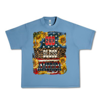 Pebble Blue Western God Bless America Urban Heavy Tee - LillyAllenDesigns