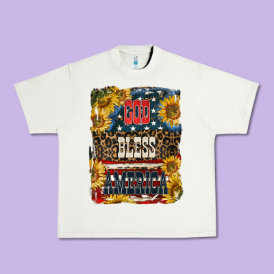 Western God Bless America Urban Heavy Tee Designed By Lillyallendesigns