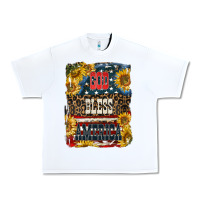 White Western God Bless America Urban Heavy Tee - LillyAllenDesigns