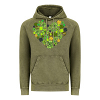 Vintage Olive heart shaped clover Vintage Hoodie - AdoDesignShop