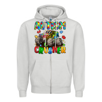Dove Grey autism crusher Zipper Hoodie - LillyAllenDesigns