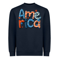Navy america Heavyweight Sweatshirt - MaliasSmallBusiness