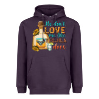 Plum he dont love me like tequila does Heavyweight Hoodie - texasbilliewilder